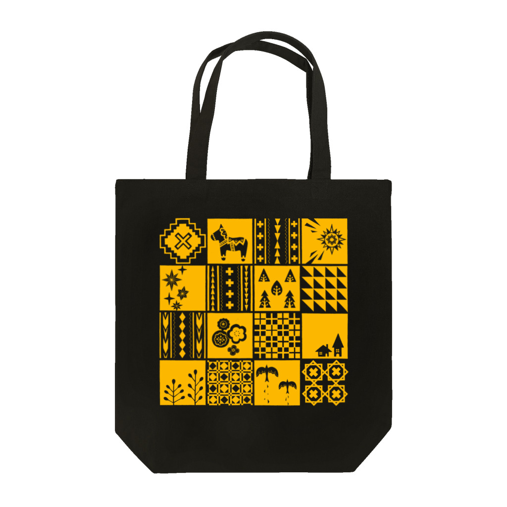 Cicogna（チコーニャ）のpatchwork(yellow) トートバッグ