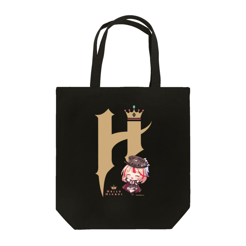 👑Byking Official Storeの波浪ヒカリ　ロゴ+スマイルver. トートバッグ