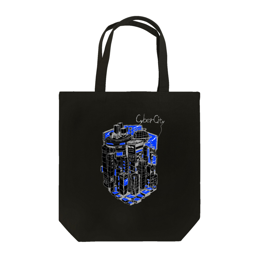 羽根の生えたてるてるのcybercity（夜） Tote Bag