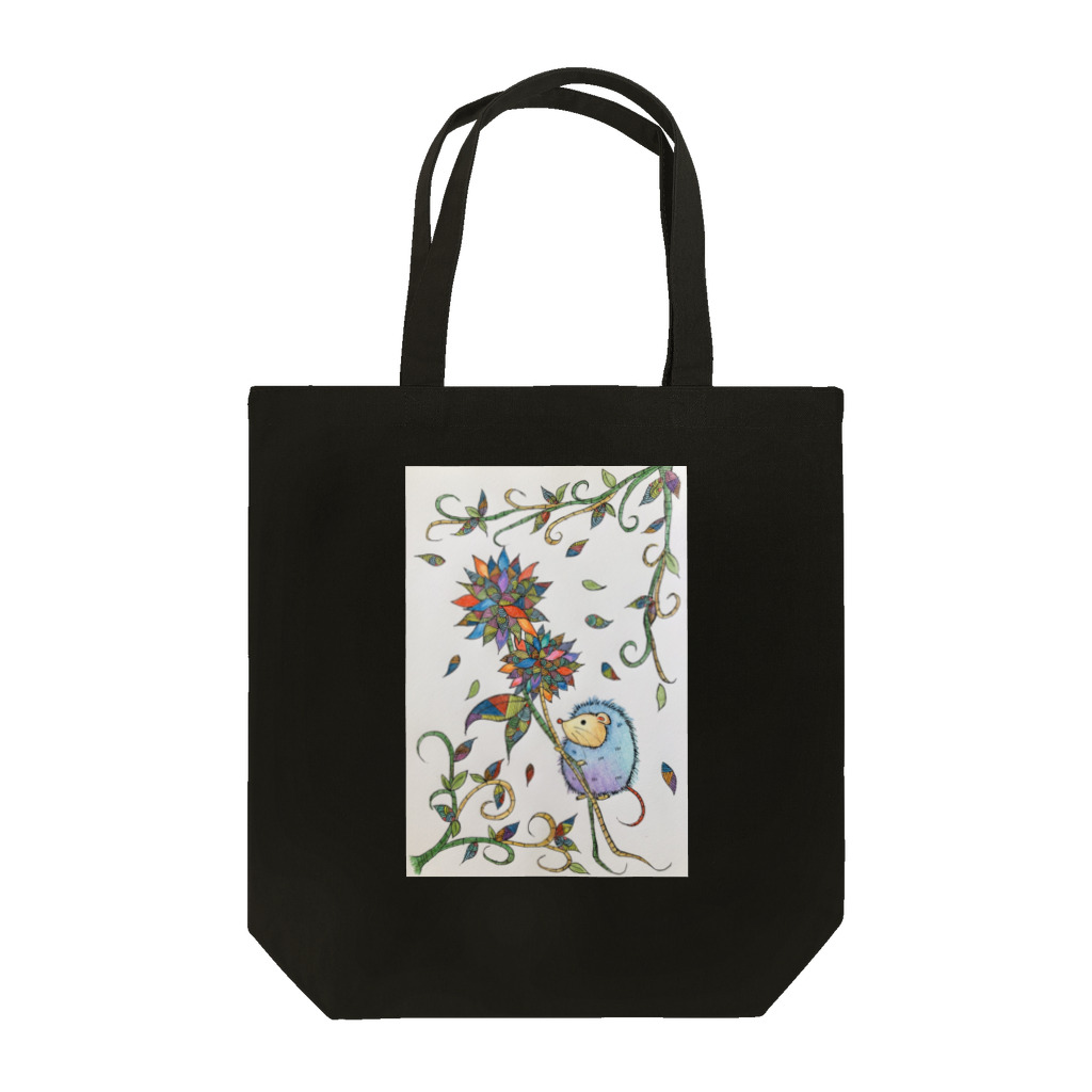 suuのカラフルな花とハリネズミ Tote Bag