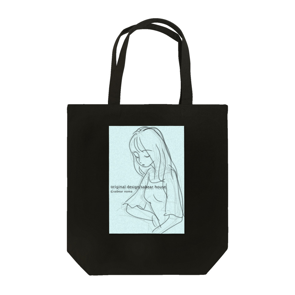 obosa_DENS/SABEAR_shop ＠SUZURIのrough drawing girl-1_グッズ Tote Bag