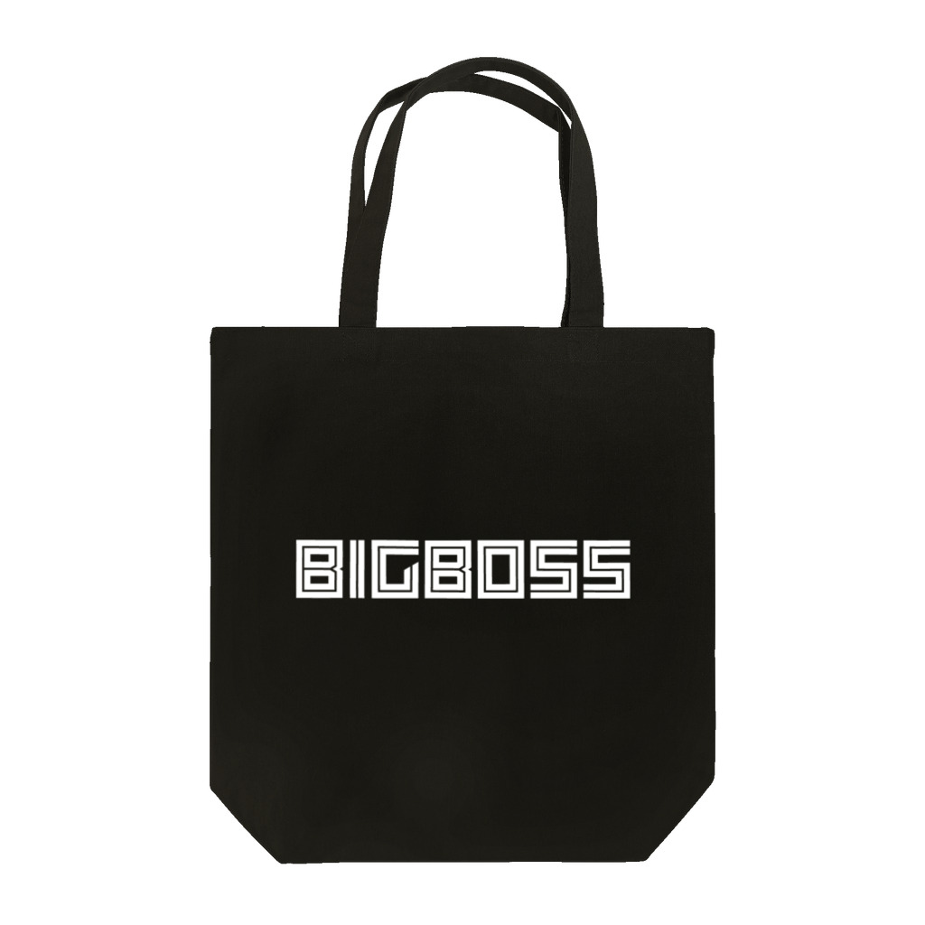 【何字ゃ文字屋】の「BIG BOSS」新ロゴ フォント 白文字 トートバッグ