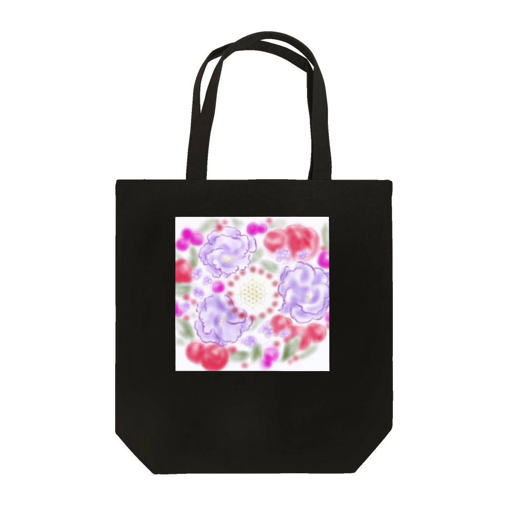 ニジイロソラモヨウの秋の実りリース(トルコキキョウ プラム) Tote Bag