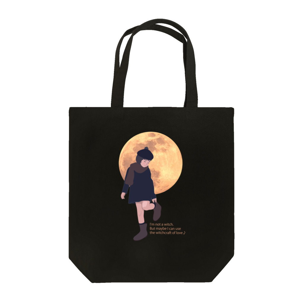 キッズモード某の月と黒ワンピの女の子 Tote Bag