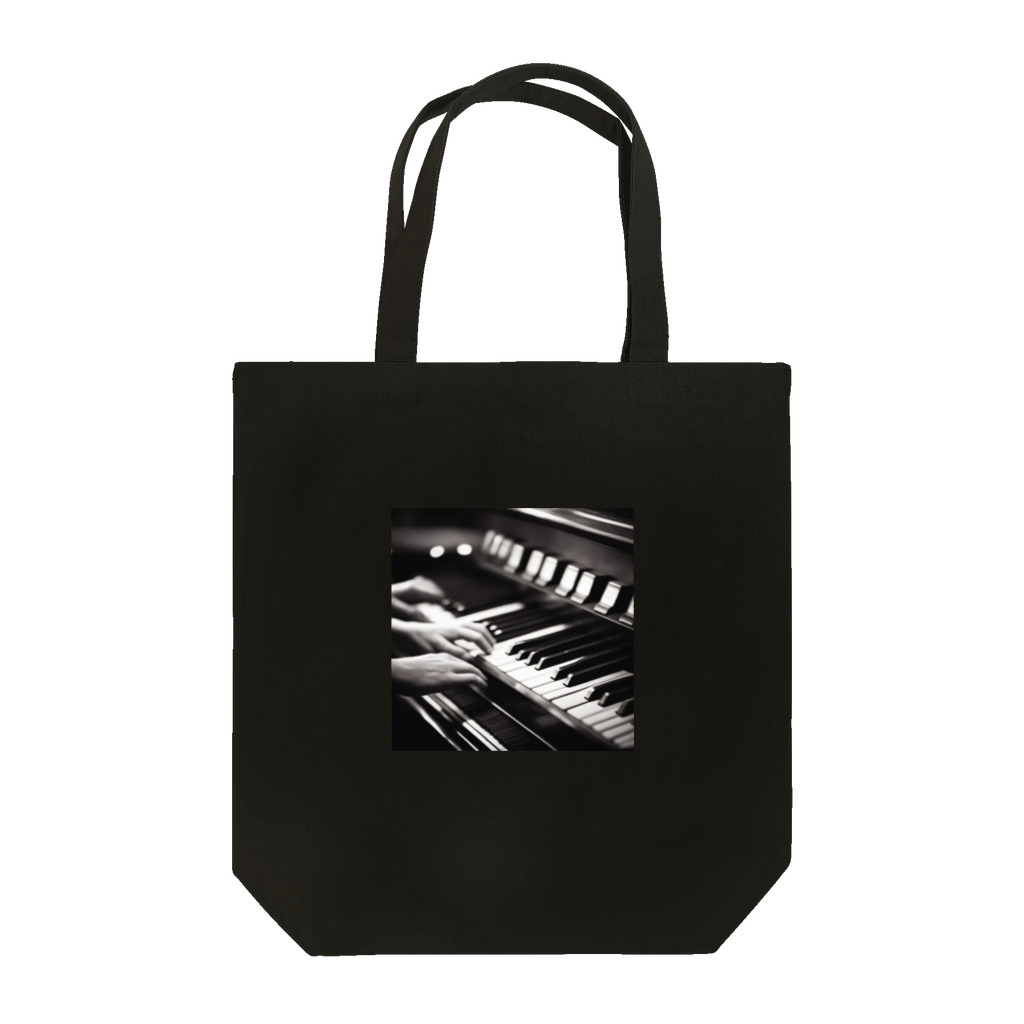 ほっこり絵音舎のビンテージ風ピアノの魔術師 Tote Bag