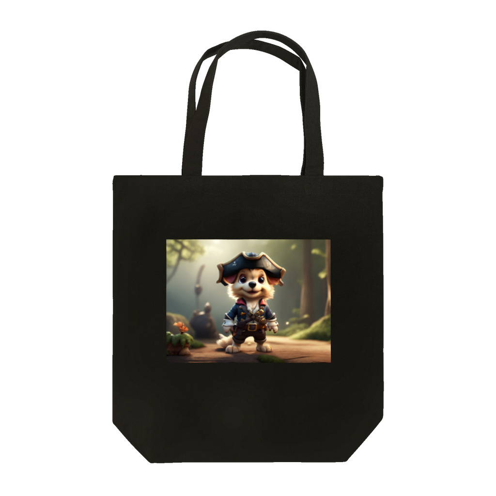 🔥AI art shop🔥の海賊の子犬 トートバッグ