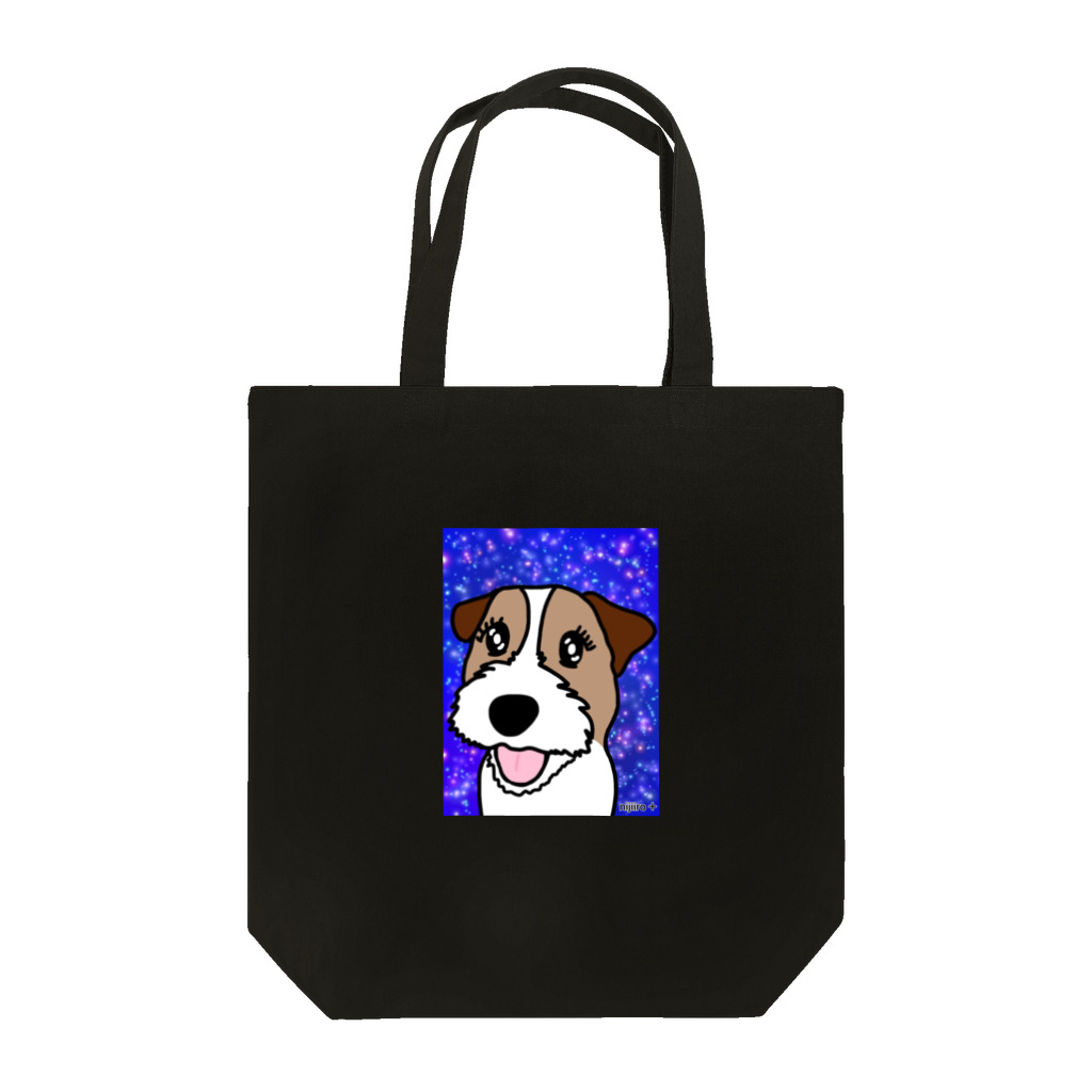 虹色PLUSの夜空を見上げて　ジャックラッセルテリア犬 Tote Bag