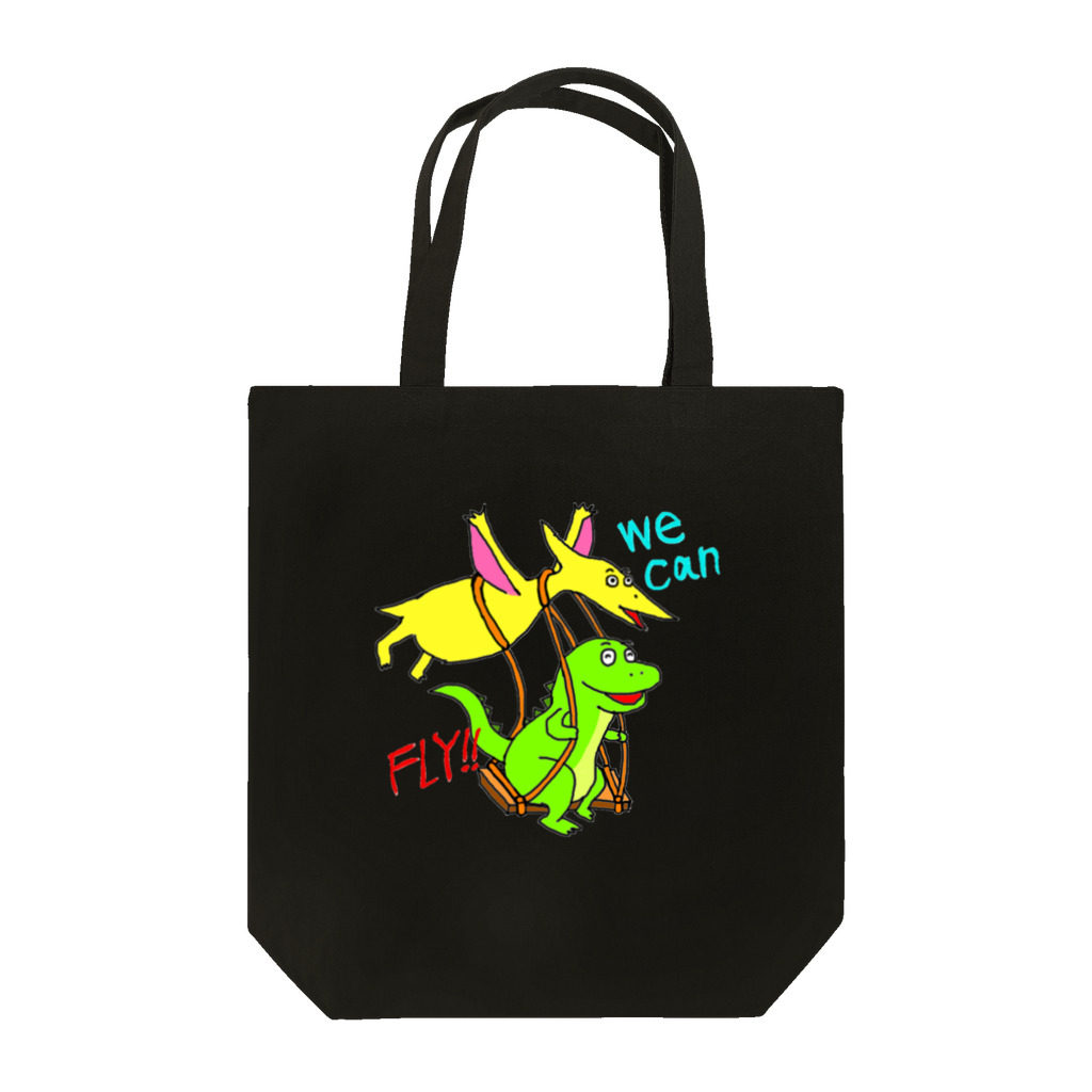 kuritamaの空飛ぶ恐竜(flying dinosaur) Tote Bag