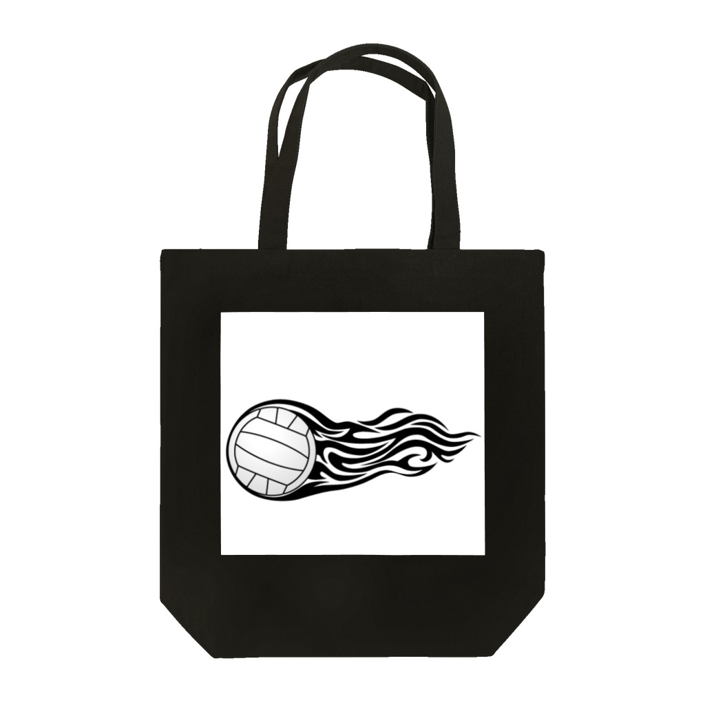 【volleyball online】の火を纏ったバレーボールの瞬間 Tote Bag