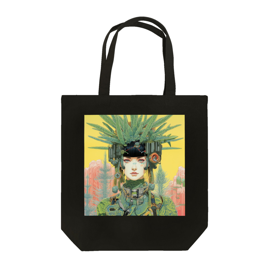 Cyber CactusのCactus - Woman 1 Tote Bag