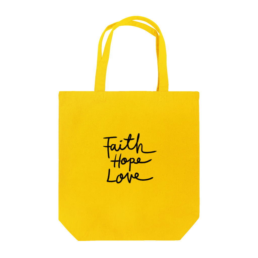 Christian-SheepHouseのFaith hope love ! Tote Bag