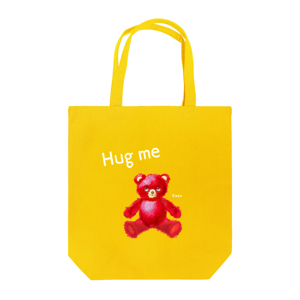 cocoartの雑貨屋さんの【Hug me】（赤くま） w トートバッグ