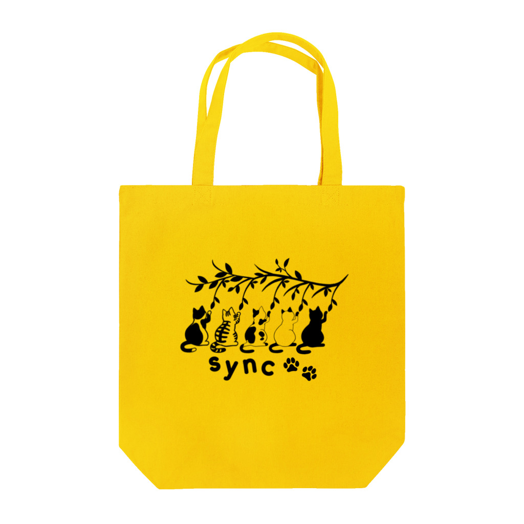 MegSan's free design🌷のシンクロにゃんこ Tote Bag