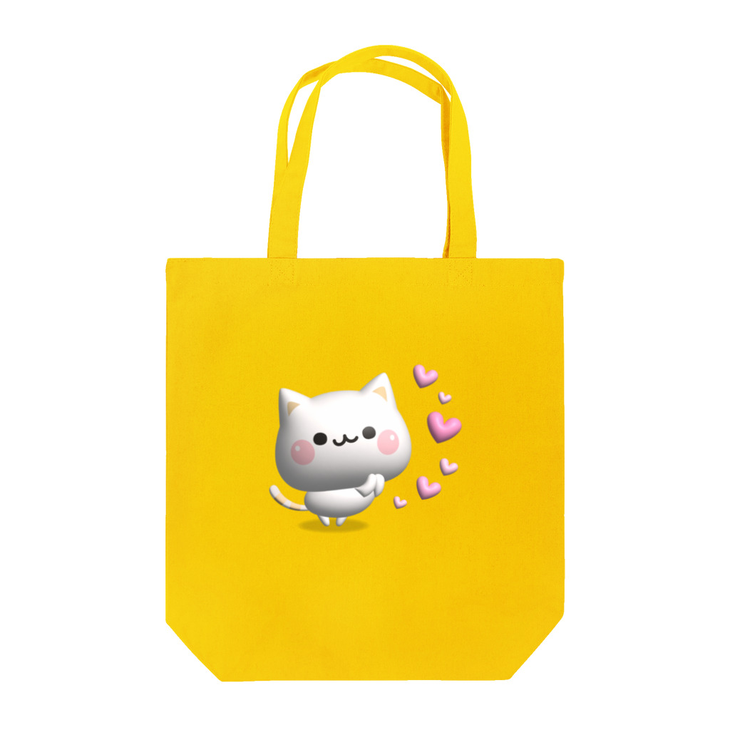 DECORの気づかいのできるネコ　ハート（ぷっくり風）ver. Tote Bag