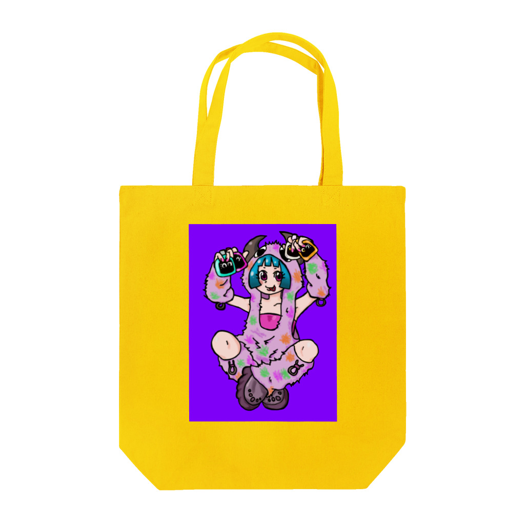 あやしいおばさん くろまめさんの○ュアアルコール（クラ○ナー）パープル Tote Bag