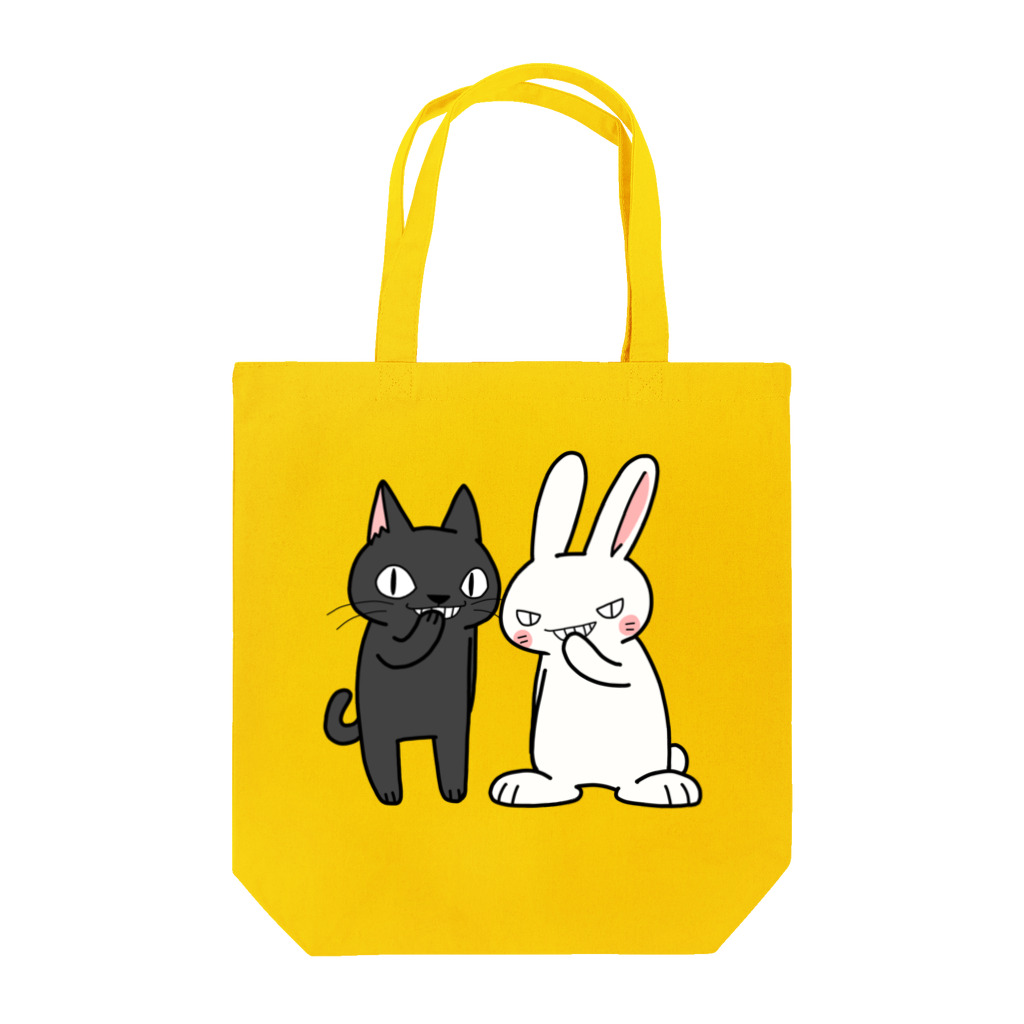 シシシFRIENDSのシシシうさぎ&シシシくろねこ Tote Bag