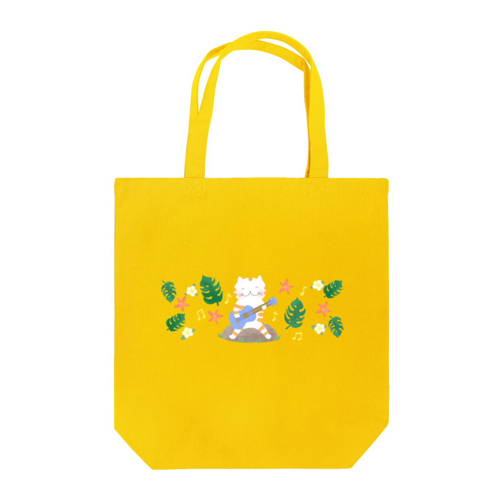 カワラリマーのウクレレを弾く猫さん Tote Bag