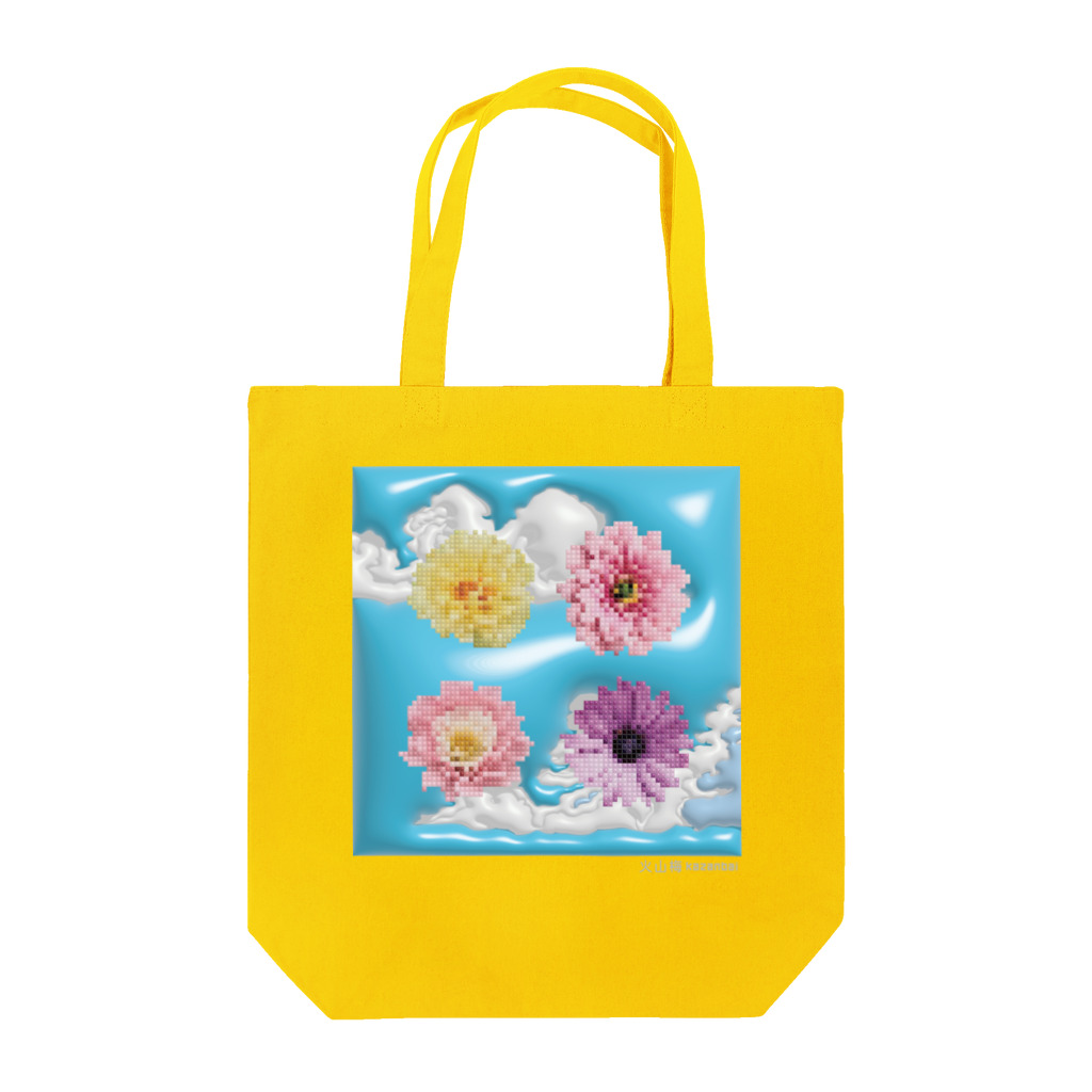 火山梅（kazanbai） storeの【アパレル】sky and flowers トートバッグ