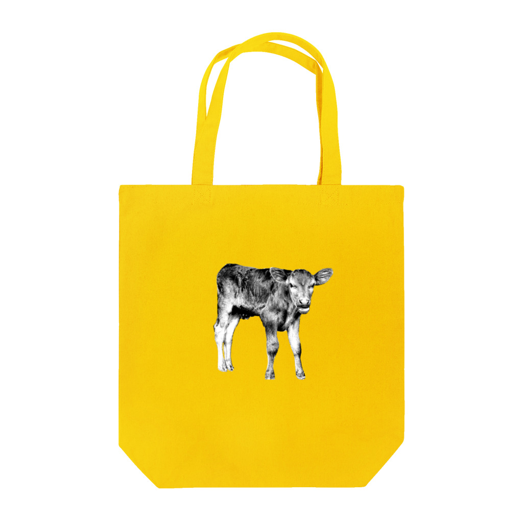 Happy cows♪のHappy cows♪ モノクロphoto ver. Tote Bag