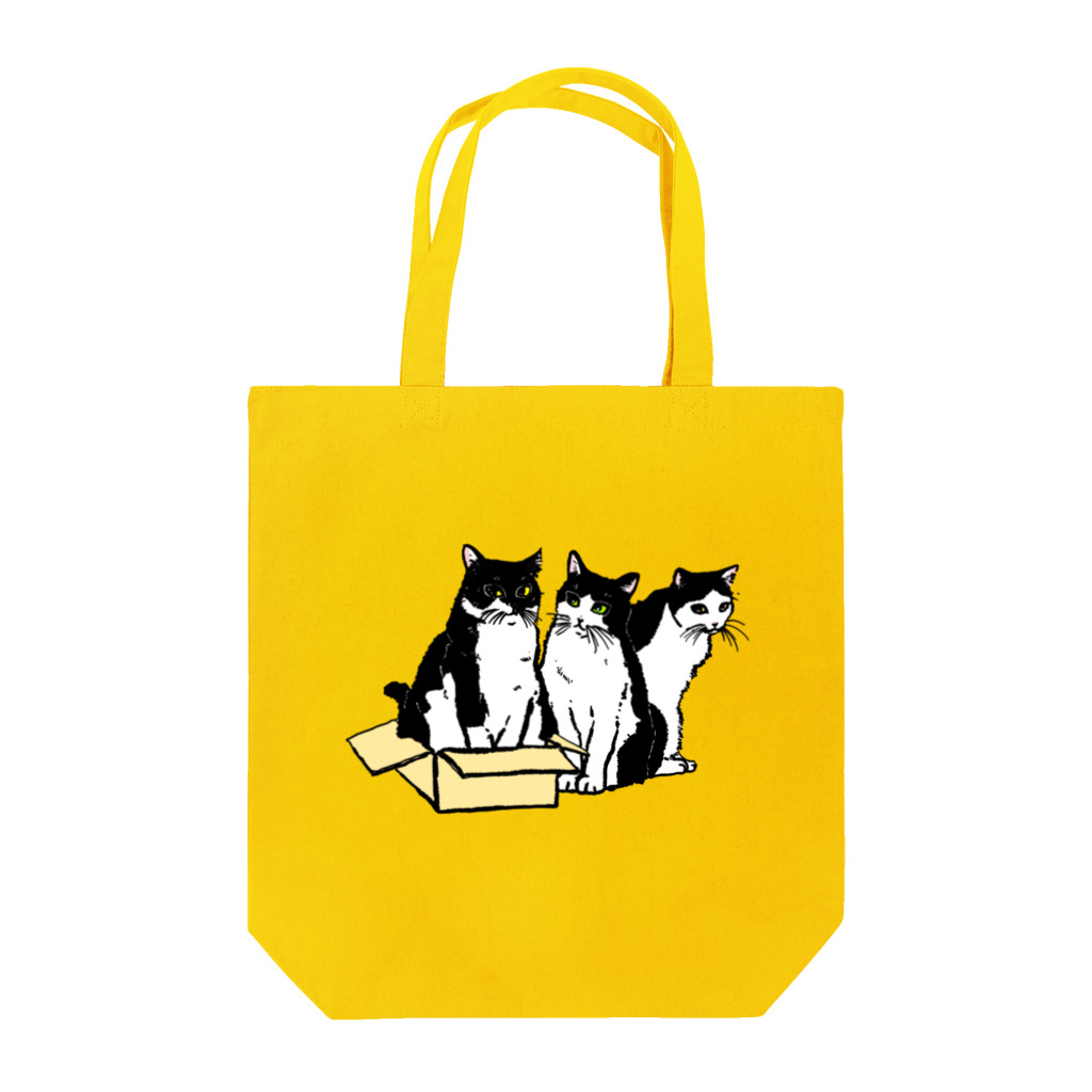猫竹（nekotake)の箱に入りたい白黒猫たち Tote Bag