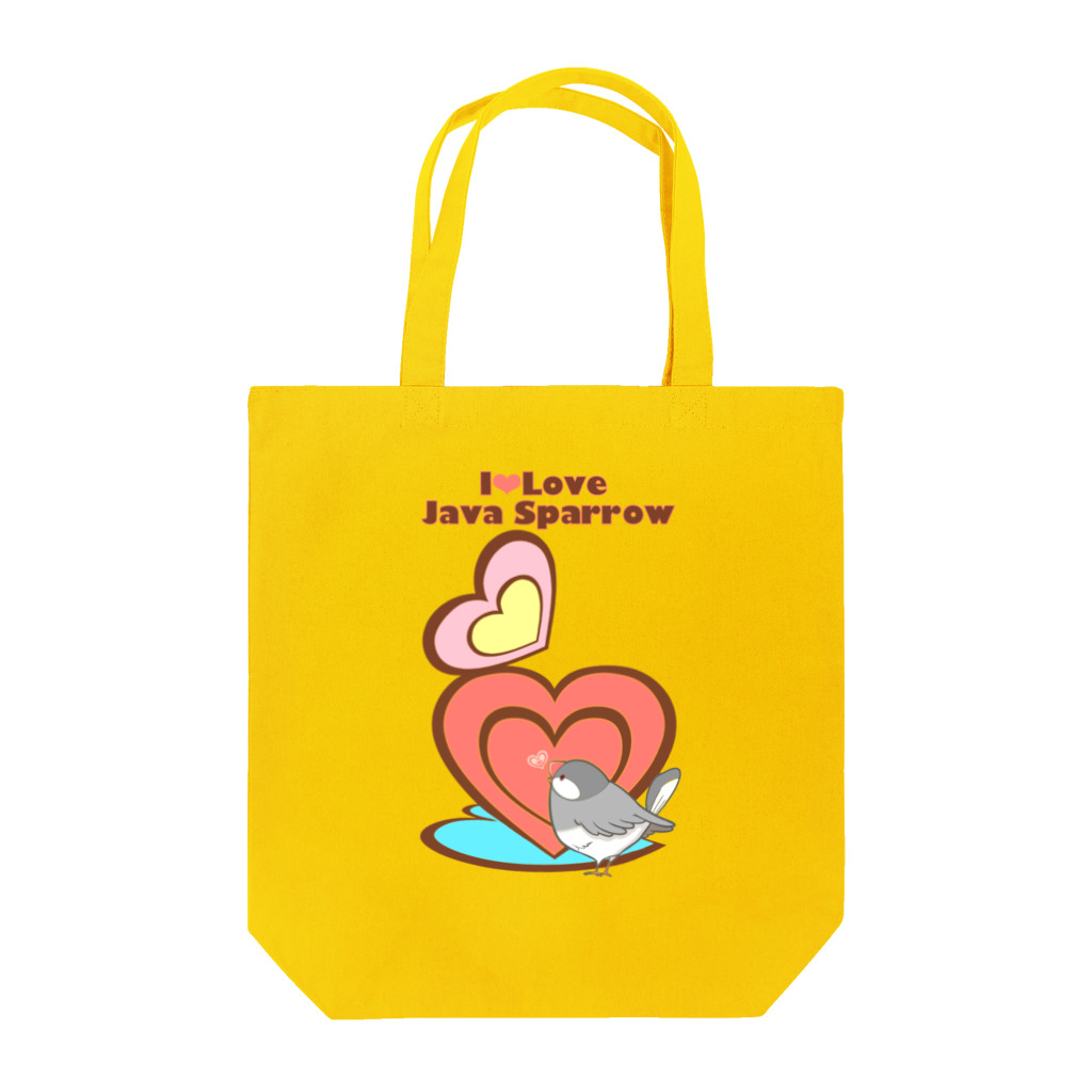 ゆ(　˙-˙　)ゆのI♡LOVEシルバー文鳥 Tote Bag