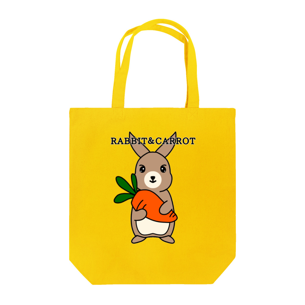 kazeou（風王）のRABBIT＆CAROTTE(STAND UP) Tote Bag