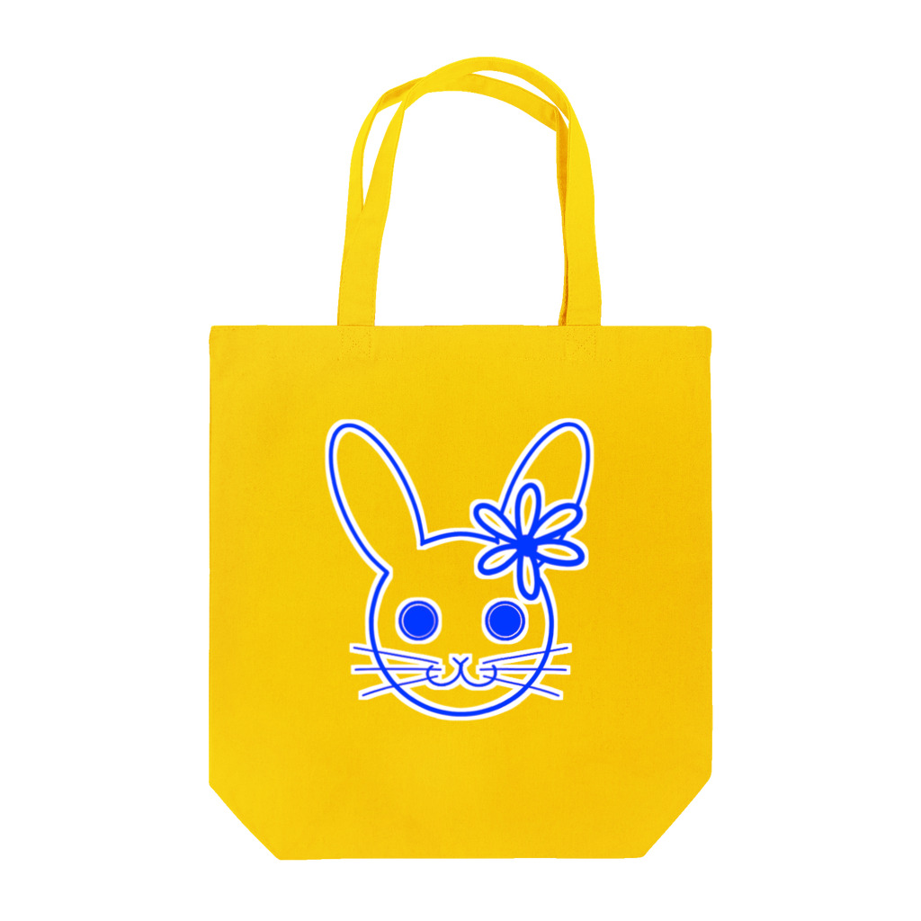 Rabbitflowerのびっくり♥らびこ♥ブルー Tote Bag