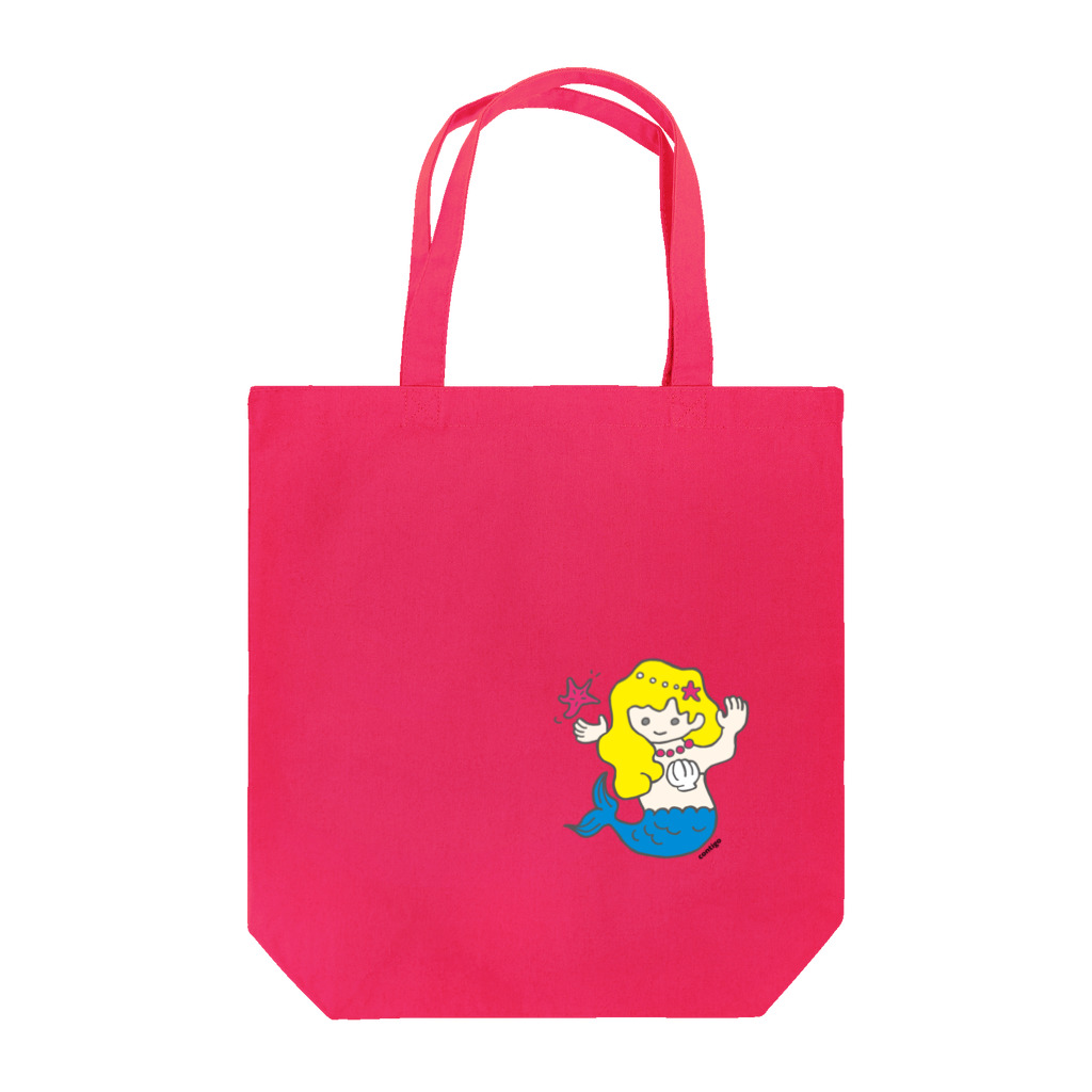 コンティーゴ・デザインのマーメイドちゃん Tote Bag