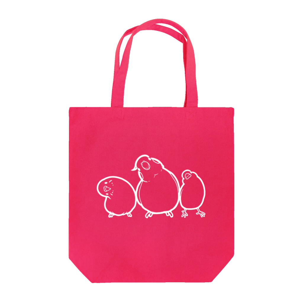 ほほらら工房 SUZURI支店の首かしげる鳥さんたち Tote Bag