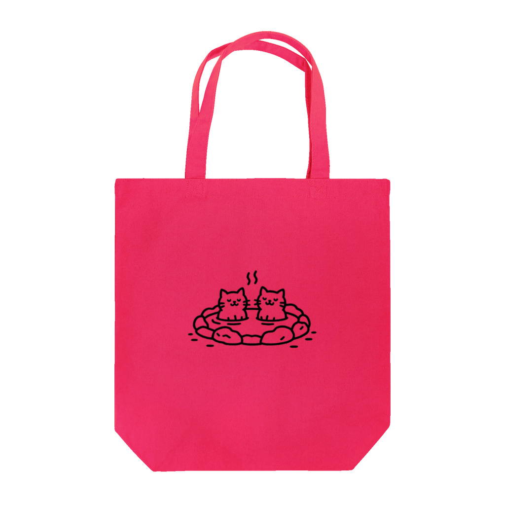 ねこ鉄道の温泉猫 Tote Bag