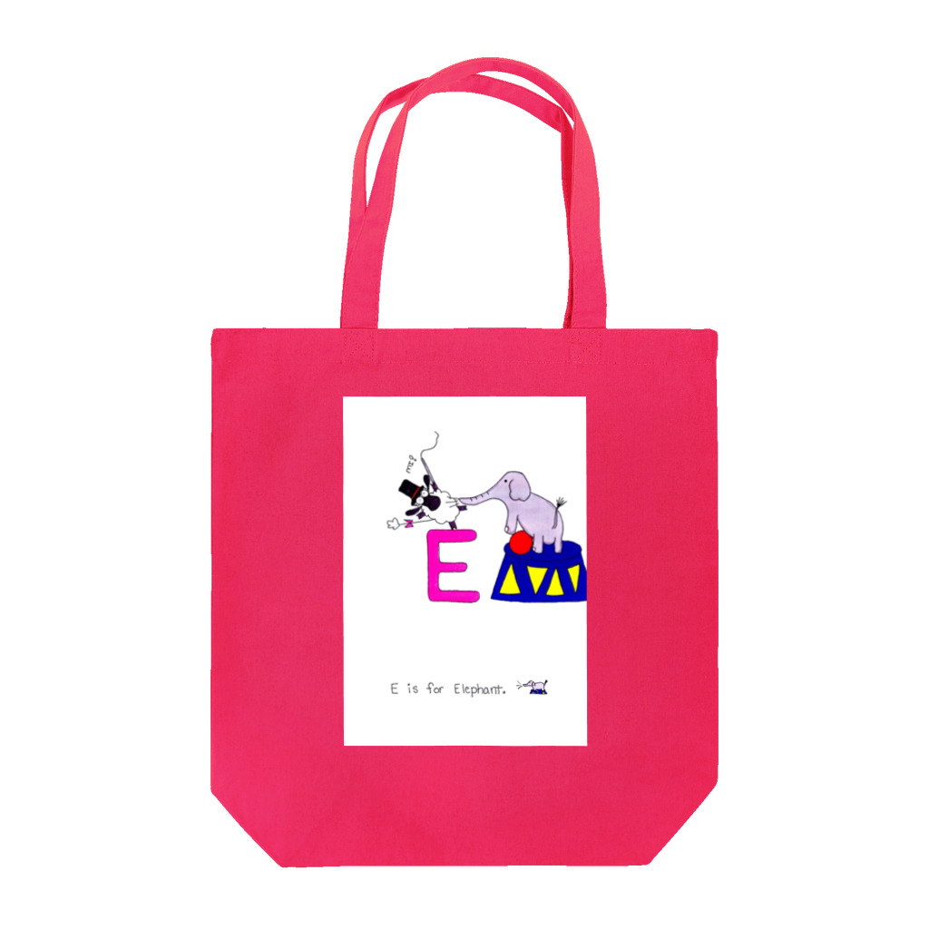 シープロジェクトのE is for Elephant  Tote Bag