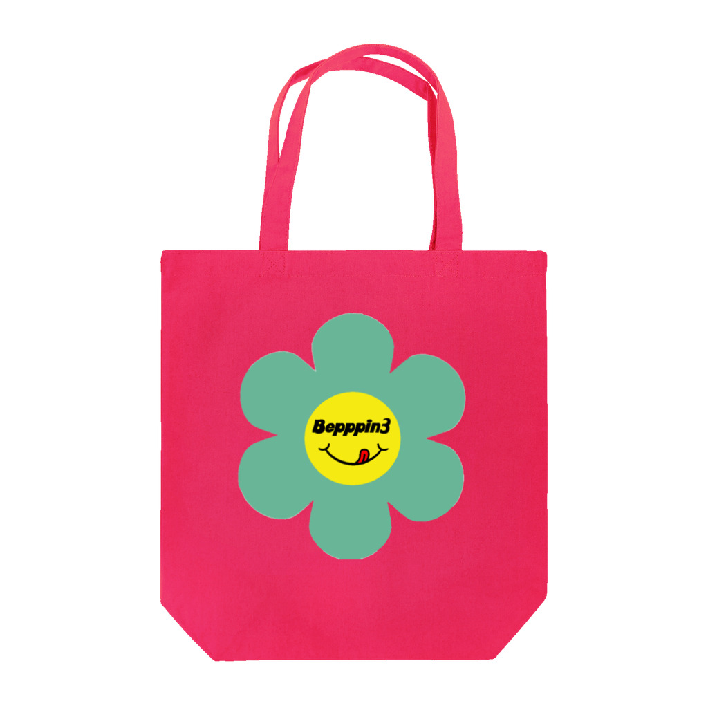 Bepppin3Companyのレトロフラワー★グリーン Tote Bag