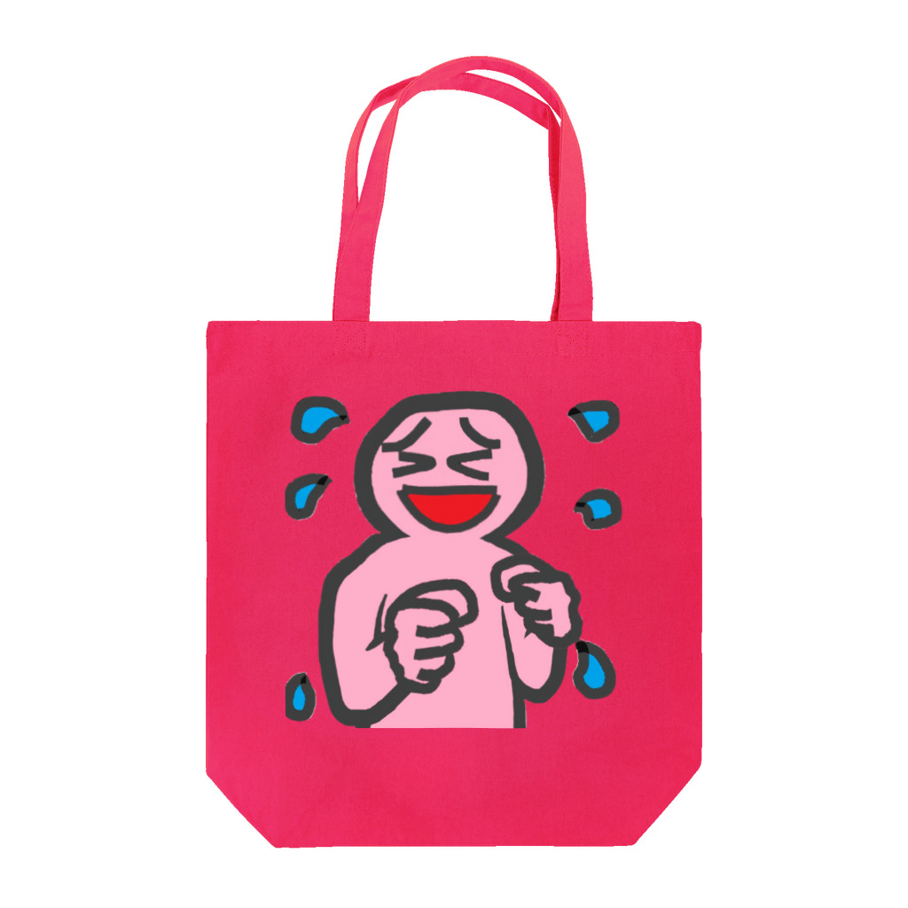 むてきんぐオリジナルグッズ販売所のピンクはげロングスリーブTシャツ（あざぁーす） Tote Bag