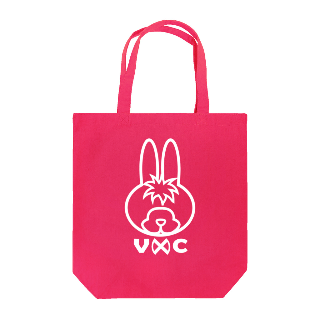 VIRTUAL CROSSのRabbit Logo white Tote Bag