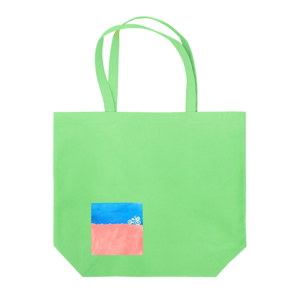 しえ*shopの土手-自転車[ピンク]- Tote Bag