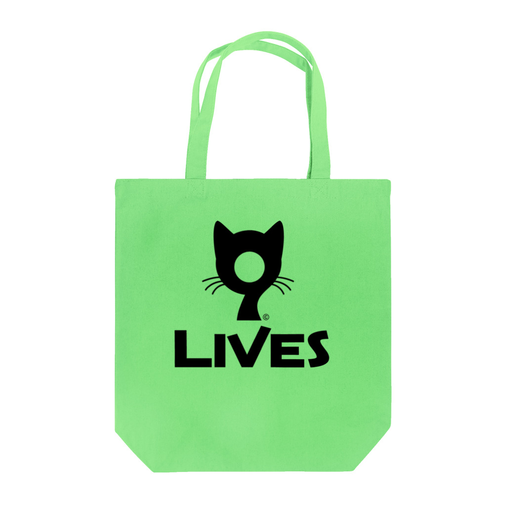 9LIVES 猫たちの王国の9LIVES logo black トートバッグ