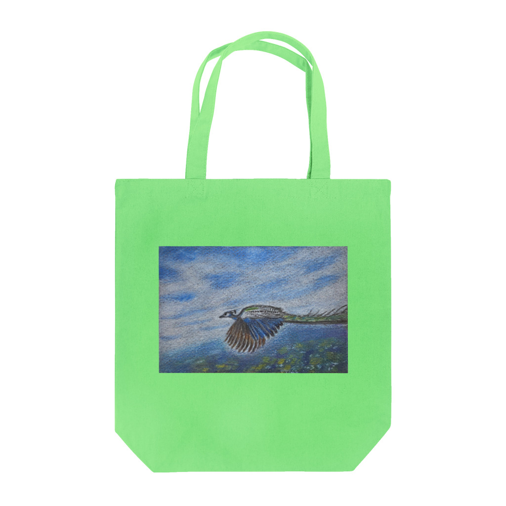 ふにかめアートのふにかめオリジナルアートトートバッグ／孔雀(百年の孤独) Tote Bag