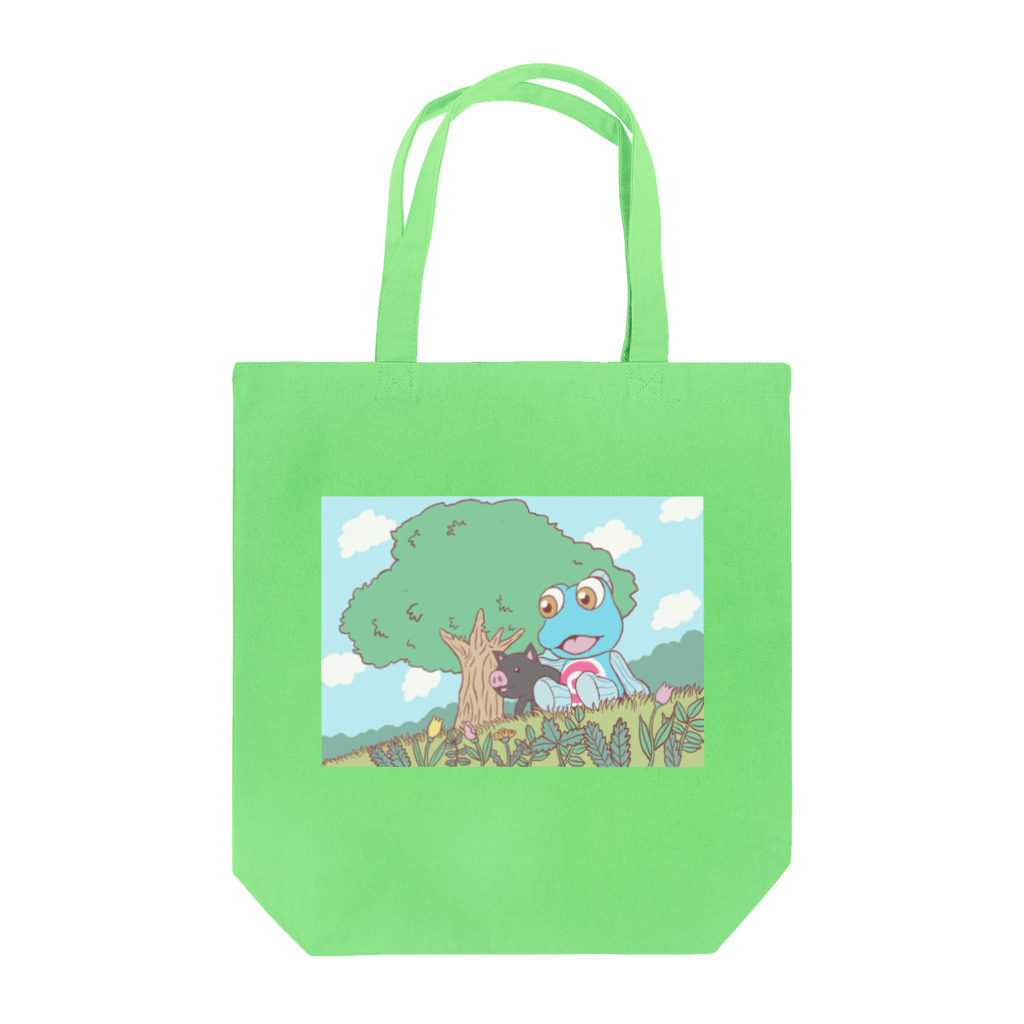 有明ガタァ商会のくろぶたさんとガタさんのピクニック Tote Bag