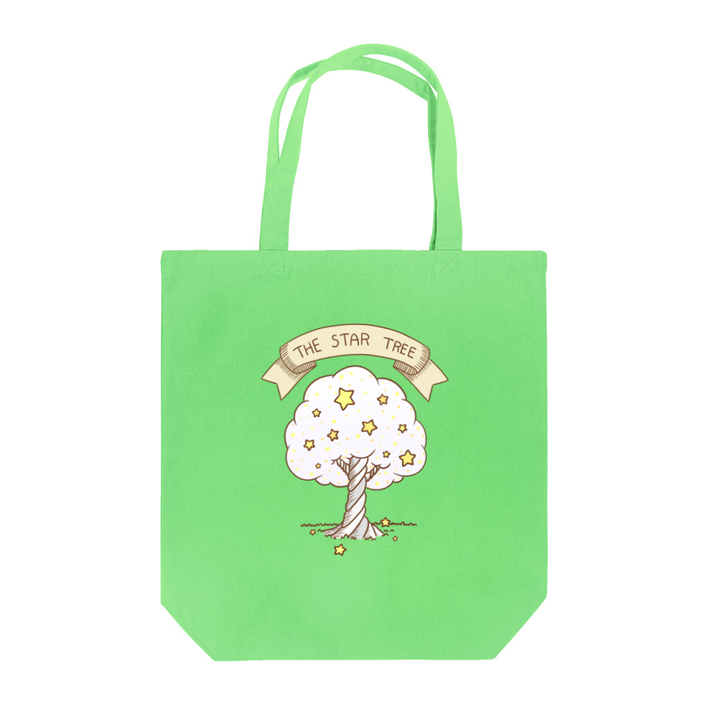 Goburin Marketの星の木(白･星黄) Tote Bag