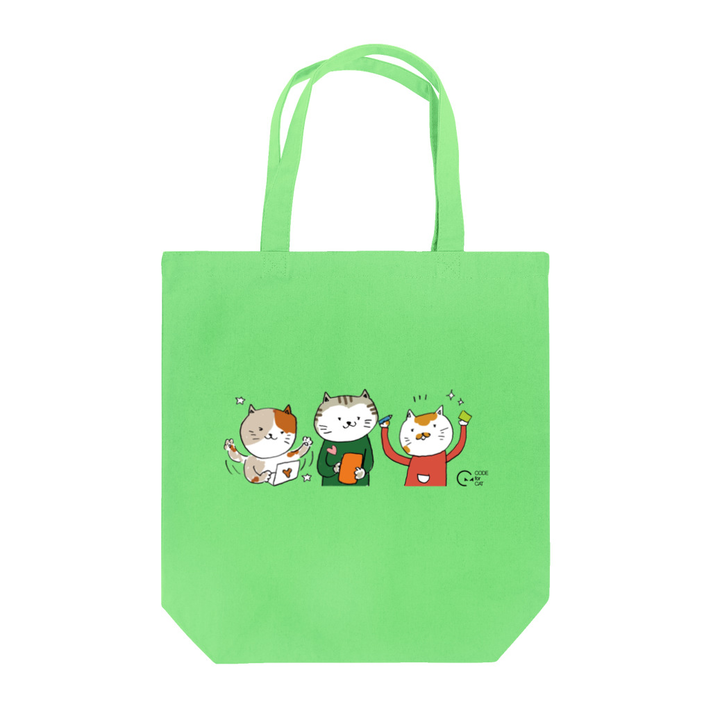 Code for CATのCode for CAT 3匹 Tote Bag