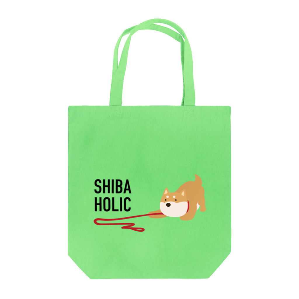 しばじるしデザインのSHIBA HOLIC（赤✕赤） トートバッグ