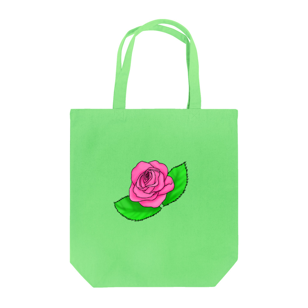 Lily bird（リリーバード）のピンクの薔薇グッズ Tote Bag