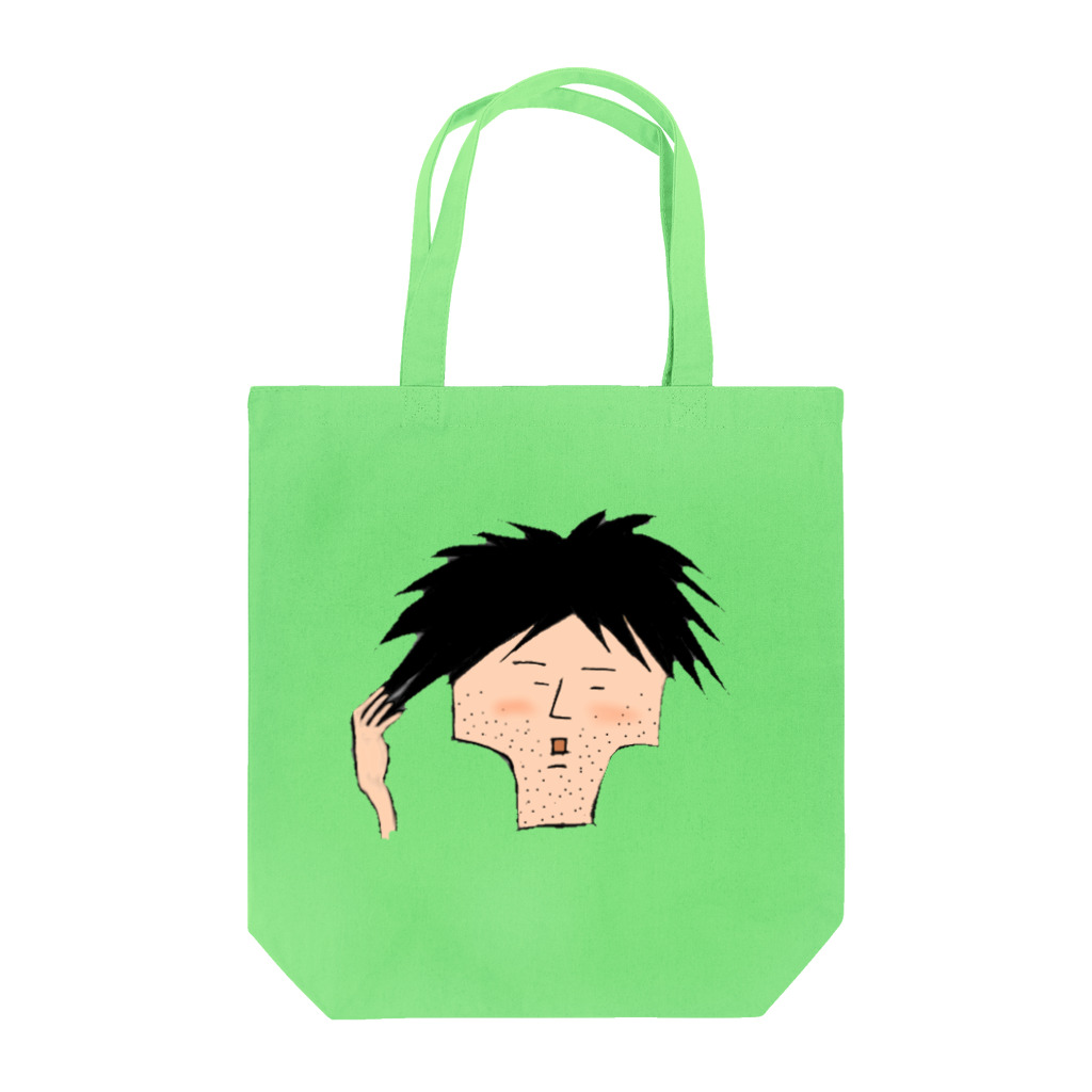 さんぺーのお店の髪の毛を気にするしげさん Tote Bag