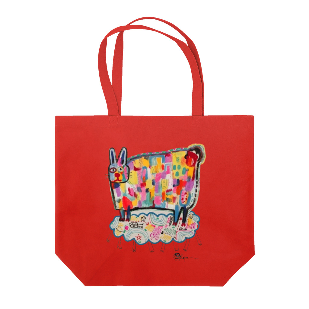 BadRabbitMusicFromHeavenJapanのRabbit on the Cloud Tote Bag