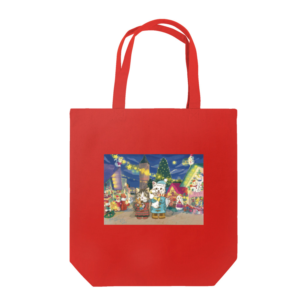 猫のきぬくんのお店のみーにゃんとしらたまくん　クリスマスツアー Tote Bag