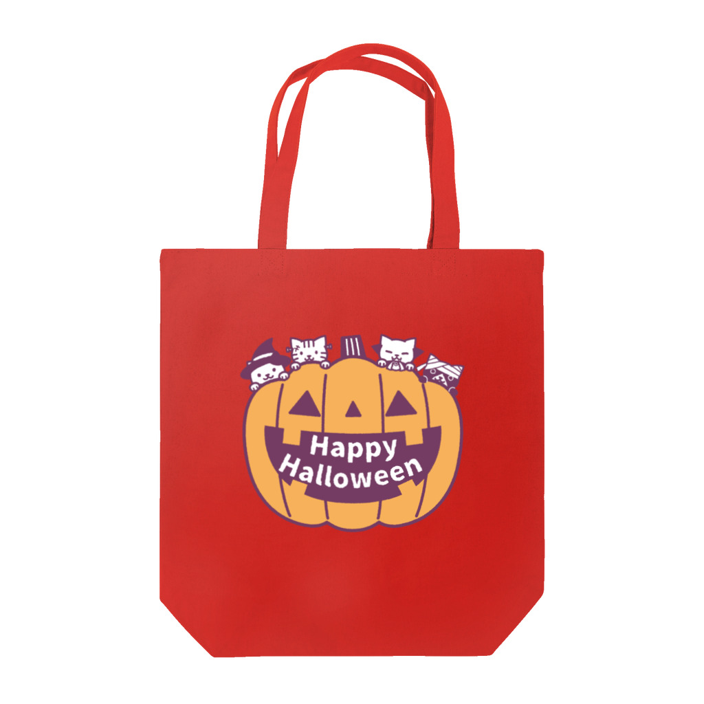 あずき缶の4匹の猫のハロウィーン Tote Bag