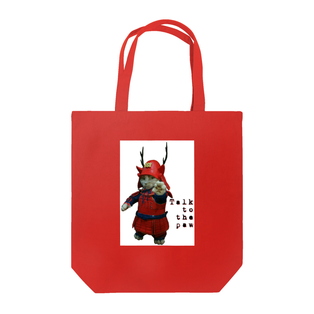 ネコロジックアーツの甲冑猫　紅 Tote Bag