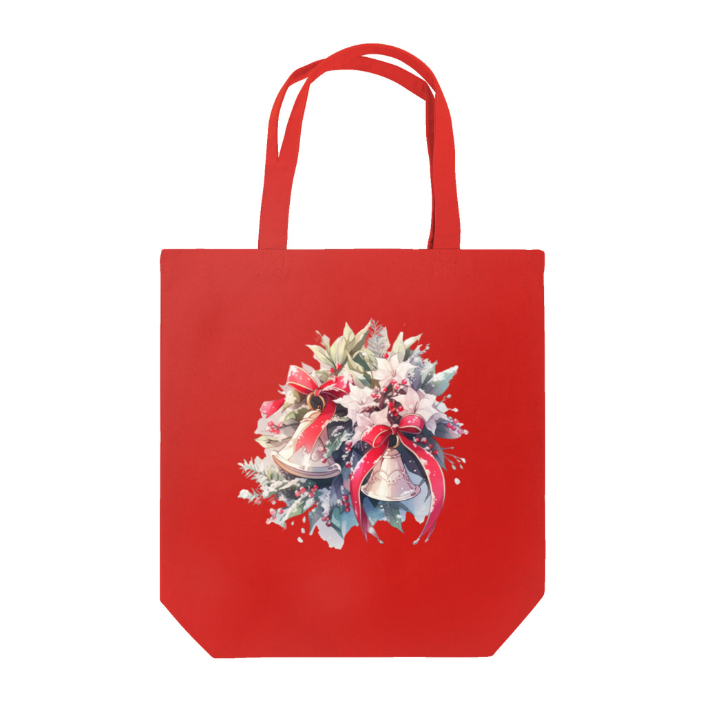 Stellaの水彩画タッチの幸せな音色を奏でるクリスマスベル Tote Bag