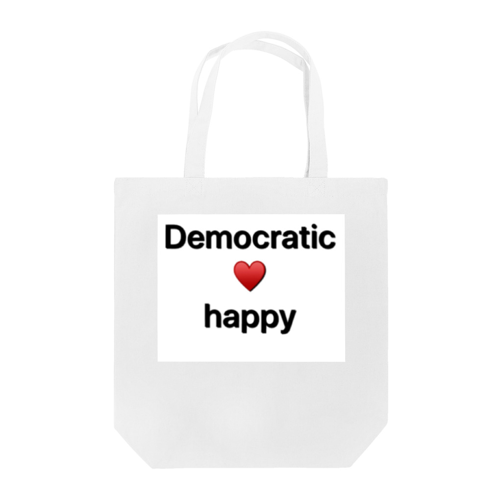 mari_and_cute_baby_bearの Democratic happy Tote Bag