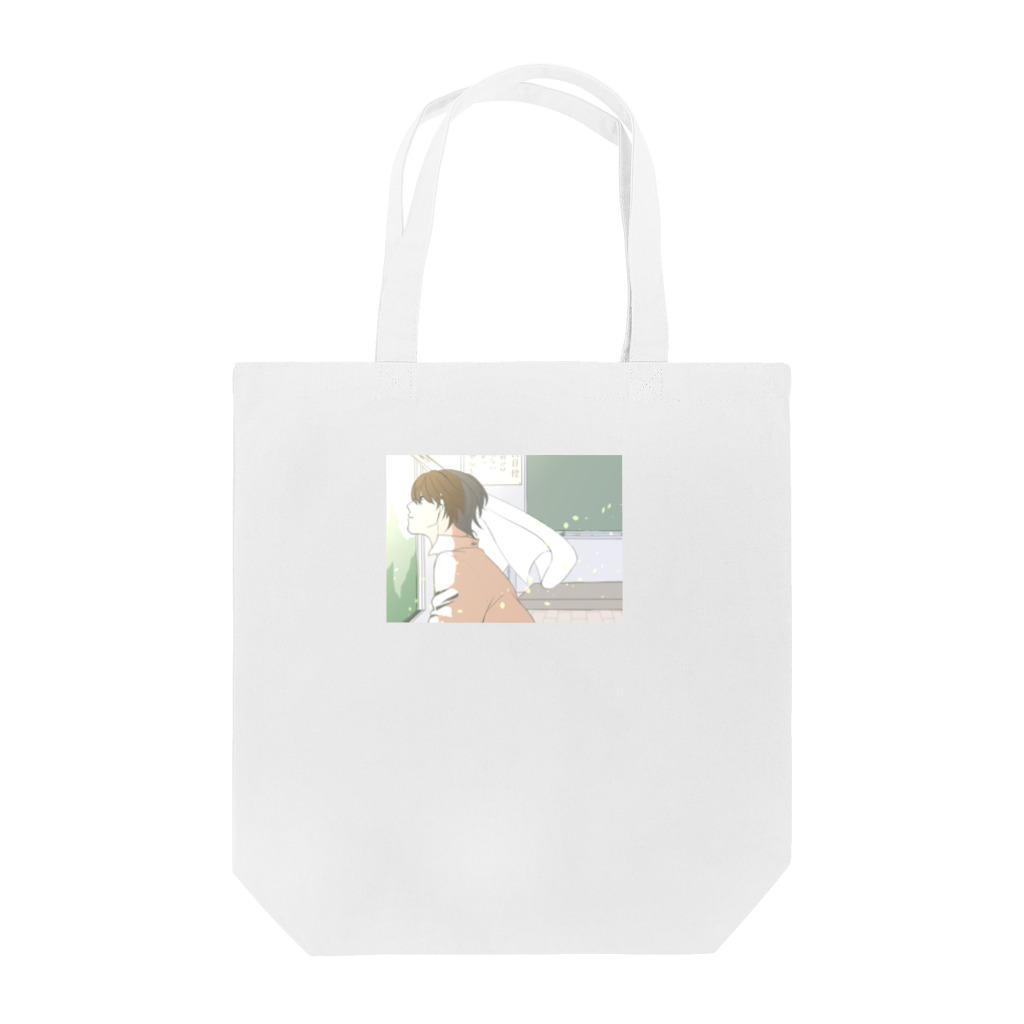 東屋猫人のショップの春の陽気に佇む男の子 Tote Bag